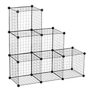 HOMCOM Iron Net Cabinet 831-247 Metal Black 370 mm x 1110 mm x 1110 mm