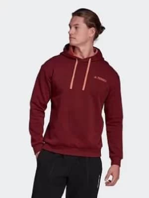 adidas Terrex Logo Graphic Hoodie, Black Size M Women