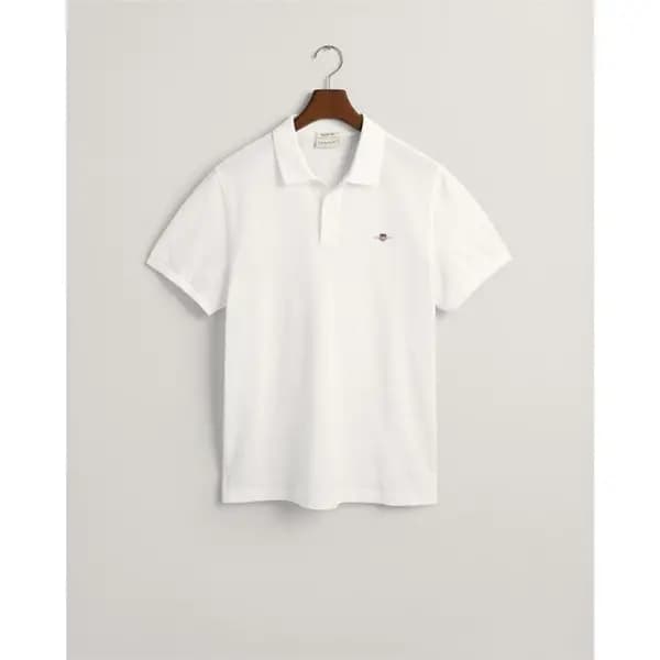 Gant Shield Piqu Polo Shirt - White L