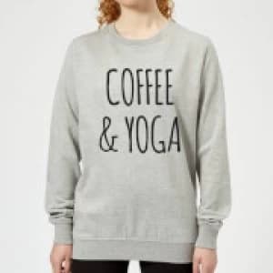 Coffee and Yoga Womens Sweatshirt - Grey - 3XL