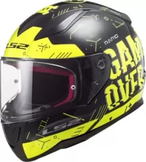 LS2 FF353 Rapid Player Helmet, black-yellow Size M black-yellow, Size M