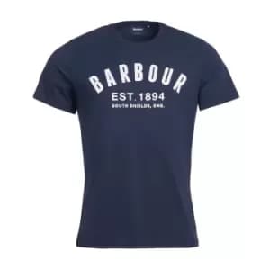 Barbour Essential Ridge Logo T-Shirt - Blue
