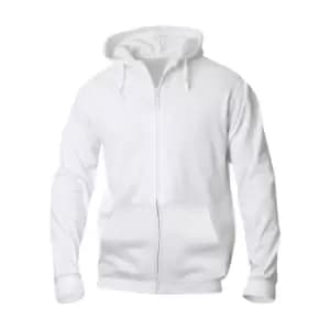 Clique Mens Basic Full Zip Hoodie (XXL) (White)