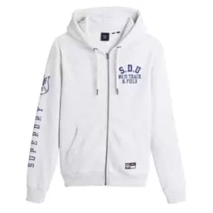 Track and Field Hoodie in Cotton Mix with Zip Fastening