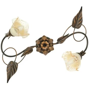 Fan Europe Lighting - Fan Europe AUTUNNO 2 Light Multi Arm Semi Flush Ceiling light Brown 40x65x20cm