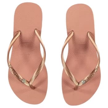 Havaianas Crystal Glam Flip Flops - ROSE NUDE