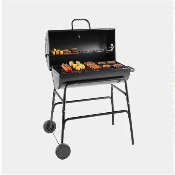 VonHaus Barrel Charcoal BBQ - Black One Size
