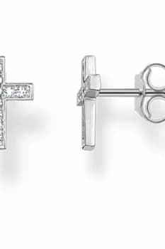 Ladies Thomas Sabo Sterling Silver Glam & Soul Cross Stud Earrings H1880-051-14