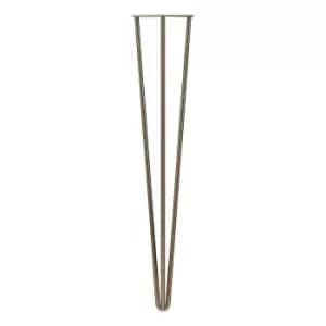 Rothley 710Mm 3 Pin Hairpin Leg Antique Brass Set Of 4
