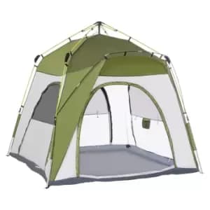 Outsunny 4 Person Outdoor Pop Up Tent Dome Shelter - Green