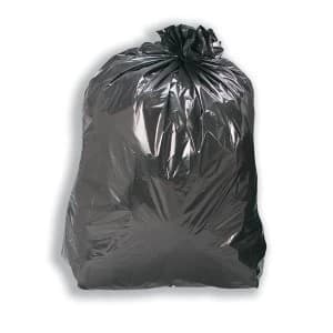 5 Star Facilities Bin Liners Medium Duty 110 Litre Capacity W450xD240xH950mm 15 Micron Black Pack 200