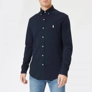 Polo Ralph Lauren Mens Featherweight Mesh Shirt - Aviator Navy - L