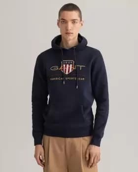 GANT Men Archive Shield Hoodie (4XL) Blue