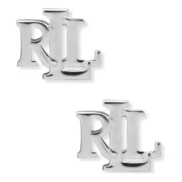 Ralph Lauren Logo Stud Earrings - Silver One Size