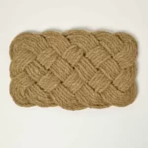 Homescapes - Knotted Coir Doormat 75 x 45cm - Brown