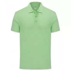 Fruit Of The Loom Mens Iconic Pique Polo Shirt (3XL) (Neo Mint)