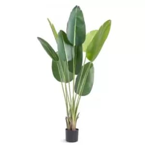 VEVOR Artificial Birds Of Paradise Tree, 1.5mTall Faux Plant, PE Material & Anti-Tip Tilt Protection Low-Maintenance Plant, Lifelike Green Fake Tree f