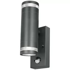 4Lite Marinus Up & Down PIR Wall Light - Anthracite Grey