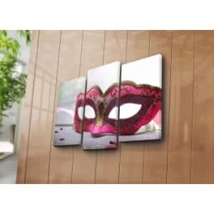 3PATK-42 Multicolor Decorative Canvas Painting (3 Pieces)