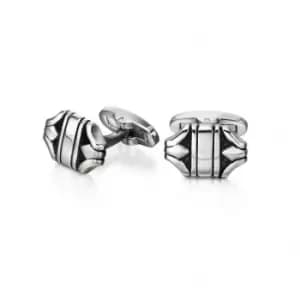 Fred Bennett Stainless Steel Ornate Patterned Cufflinks V527