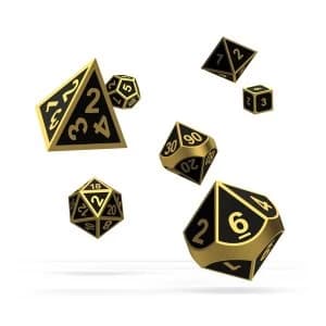Oakie Doakie Dice RPG Set Metal (Alchemy Gold)