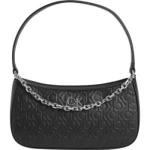 Calvin Klein Re-Lock Shoulder Bag Emb Mono - Black