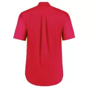 Kustom Kit Mens Short Sleeve Corporate Oxford Shirt (14.5inch) (Red)
