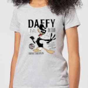 Looney Tunes Daffy Concert Womens T-Shirt - Grey - 3XL