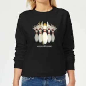 The Big Lebowski Pin Girls Womens Sweatshirt - Black