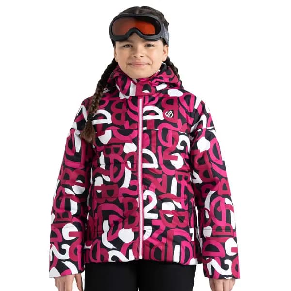 Dare 2B Girls Liftie Full Zip Padded Waterproof Ski Jacket 5 Years - Chest 23.5' (60cm) Kids Pink DKP415G-N3L-5