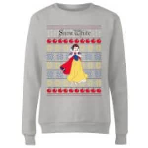 Disney Classic Snow White Womens Christmas Sweatshirt - Grey - 3XL
