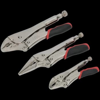 Sealey 3 Piece Quick Release Locking Plier Set