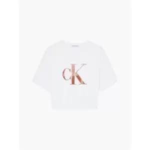 Calvin Klein Jeans Bronze Monogram T-Shirt - White