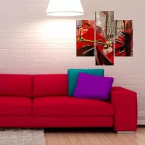 3MDF-017 Multicolor Decorative MDF Painting (3 Pieces)