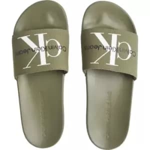 Calvin Klein Jeans Monogram Slide - Green