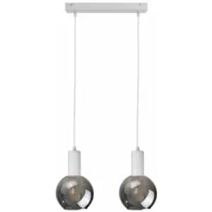 Keter Supra Bar Pendant Ceiling Light White, 50cm, 2x E27