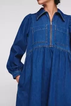 Gabriella Denim Midi Dress, Mid Wash / UK 10
