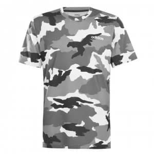 adidas Mens Training Allover Printed T-Shirt - Grey Camo