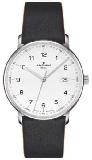Junghans FORM Mega Radio Controlled Black Leather 058/4931. Watch