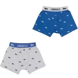 Lonsdale 2 Pack Boxers Junior - Blue