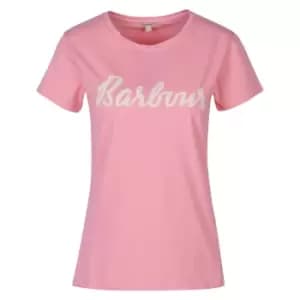 Barbour Womens Otterburn Tee Hibiscus 12