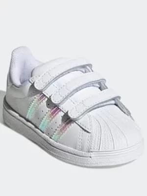 adidas Originals Superstar Shoes, White/White/White, Size 6