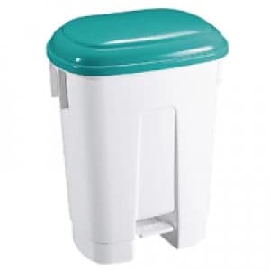 Slingsby Derby Plastic Pedal Bin 60 Litre WhiteGreen 348015