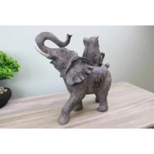 Climbing Elephants Ornament with Natural Effect