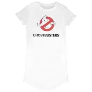 Ghostbusters Womens/Ladies Logo T-Shirt Dress (L) (White)