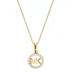 Michael Kors Custom 14ct Gold Plated Logo Starter Necklace...