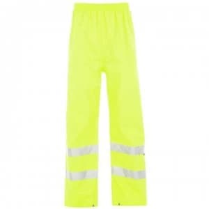 Dunlop Hi Vis Waterproof Pants Mens - Yellow