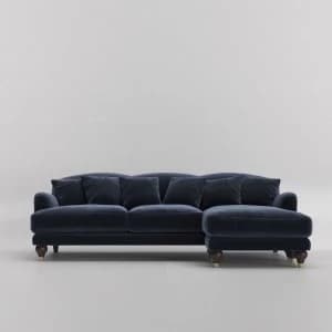 Swoon Holton Velvet Corner Sofa - Right Hand Side - Corner Sofa - Ink