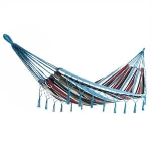Hammock 320x150cm Blue with Macrame
