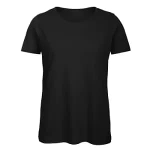 B&C Womens/Ladies Favourite Organic Cotton Crew T-Shirt (S) (Black)